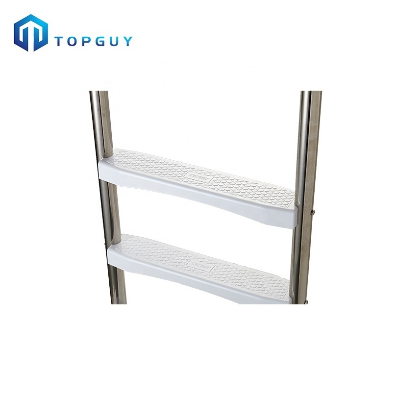 Factory Price High Quality Stainless Steel Double Sided Plastic Steps Ladder for Swimming Pool