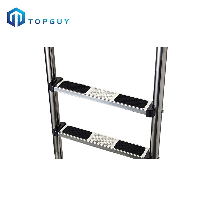 Factory Price High Quality Stainless Steel Double Sided Plastic Steps Ladder for Swimming Pool