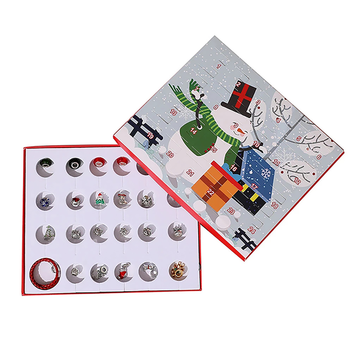 Cheap Christmas Chocolate 12 Days Advent Calendar Packaging Box Empty Wax Melts Advent Calendar