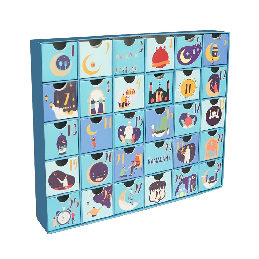 2024 Custom Countdown Arabic Ramadan Mubarak Eid Surprise Blind Poke  Calendar Gift Box for Girls Boys Kids