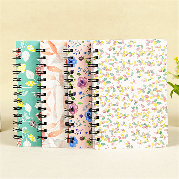 Factory custom full color paper hardcover spiral bound note book a5 exercise notebook agenda journal planner printing with pen