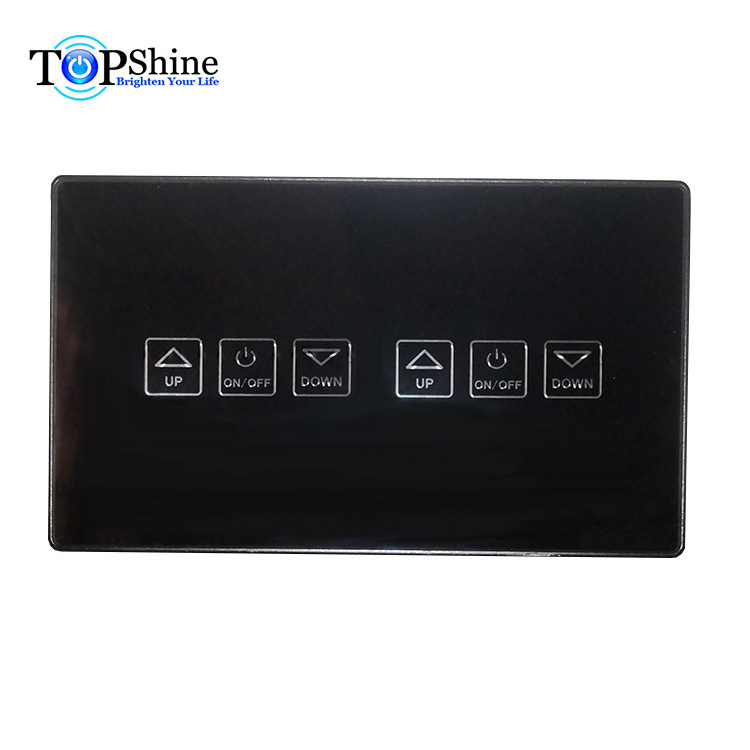 Hot sale Topshine WiFi APP control double dimmer / fan / curtain / garage door switch works with alex and google home