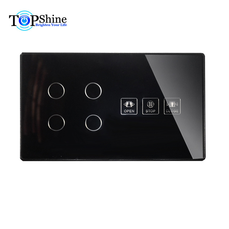 Topshine Free Combined Glass Touch Screen Tuya ZigBee WiFi Smart Life Home Light Switch with APP Voice Control