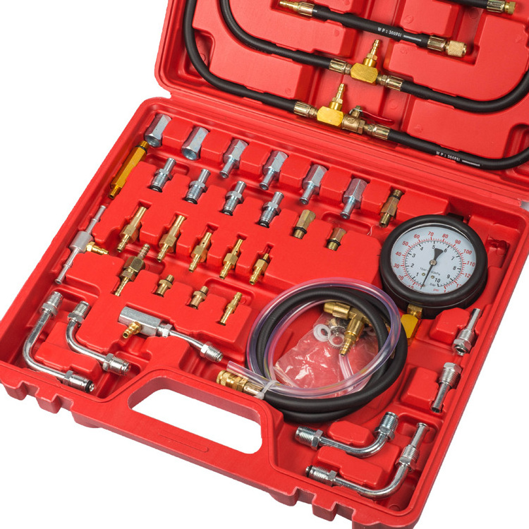 TU-443 Deluxe Manometer Fuel Injection Oil Combustion Pressure Meter Tester Gauge Engine Testing Kit Full system 0-140 psi