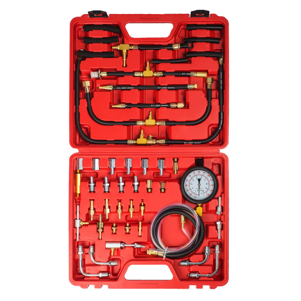 TU-443 Deluxe Manometer Fuel Injection Oil Combustion Pressure Meter Tester Gauge Engine Testing Kit Full system 0-140 psi