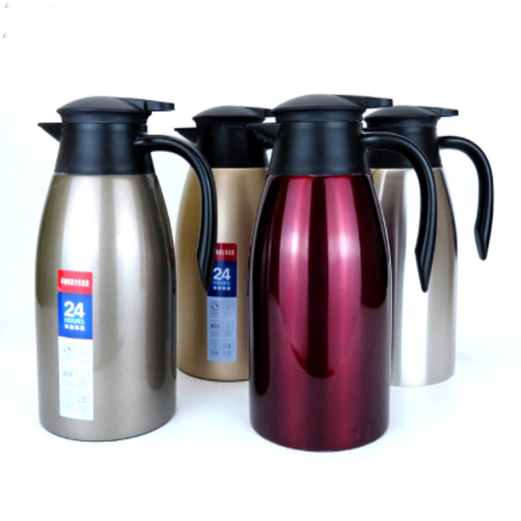 Double Walled Vacuum Thermos 68 Oz Stainless Steel Thermal Coffee Carafe