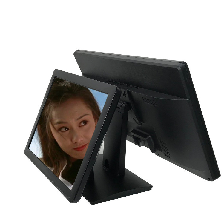 21.5 inch double side monitor desktop 10 point capacitive touch screen monitor for POS