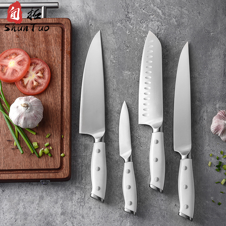 kitchen utensil and japanische chef schafscher messer chicken chopping bone santoku knife set with cover