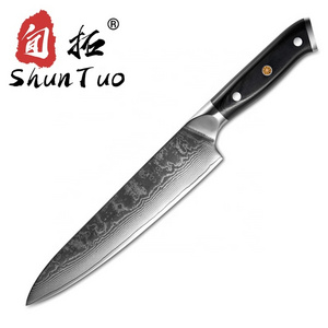 custom stainless steel japanese vg10 damascus pattern black diamond knives japan 8 inch chef knife