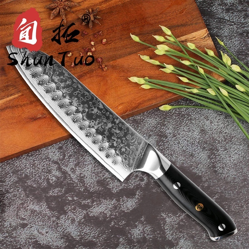 custom stainless steel japanese vg10 damascus pattern black diamond knives japan 8 inch chef knife