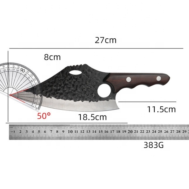 German steel chopper meat blanks kitchen forged knife butury messer boning cleaver for cutting bone with wooden handle