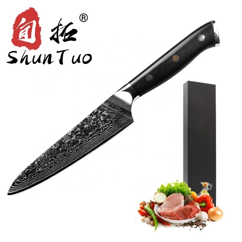 vg-10 steel damascus block couteau knife set damasacus black diamond chef stainless steel knives