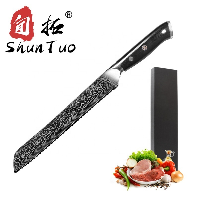 vg-10 steel damascus block couteau knife set damasacus black diamond chef stainless steel knives