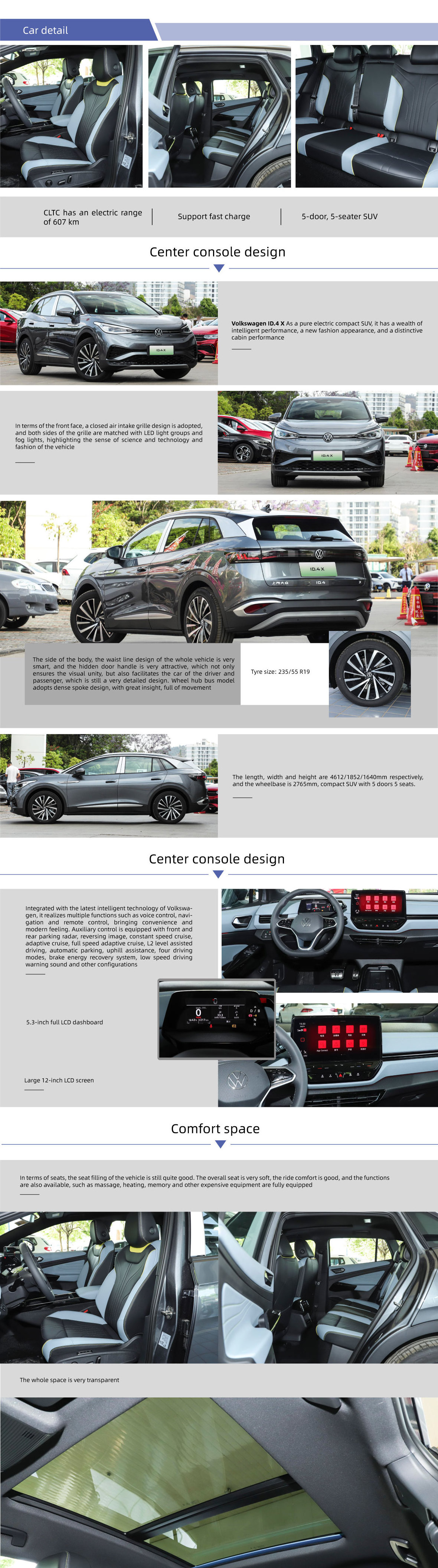 Id-4 VW suv electric vehicle new electric vehicle for vw id.4 crozz id.4x id 4 crozz 2023