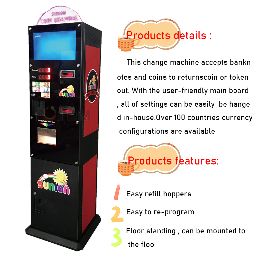 EC007 Coin Exchange Machine Money Changer ATM Coin Exchange Machine