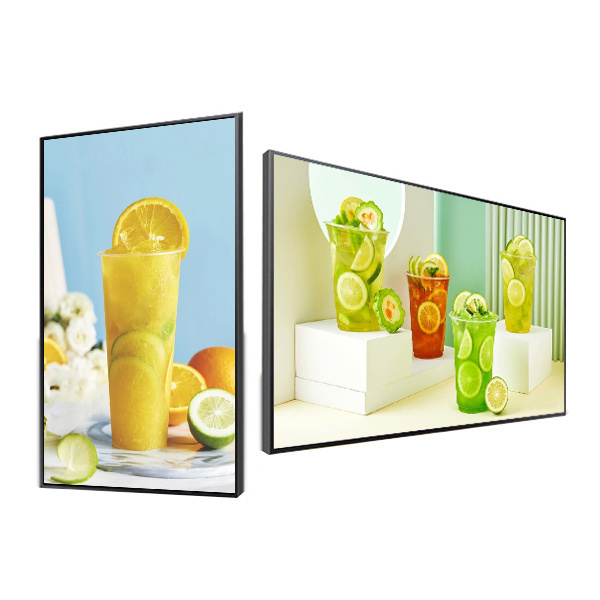 86 inch Indoor Lcd Video Display Wall Mounted Tv Screens Digital Signage Round Corner Advertising Player