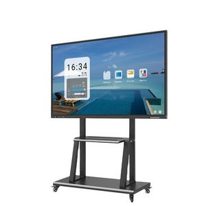 65inch 86inch Ultra HD 4K Portable wireless LED Interactive Touch Screen Monitor LCD Smart Board TV With PC All In One