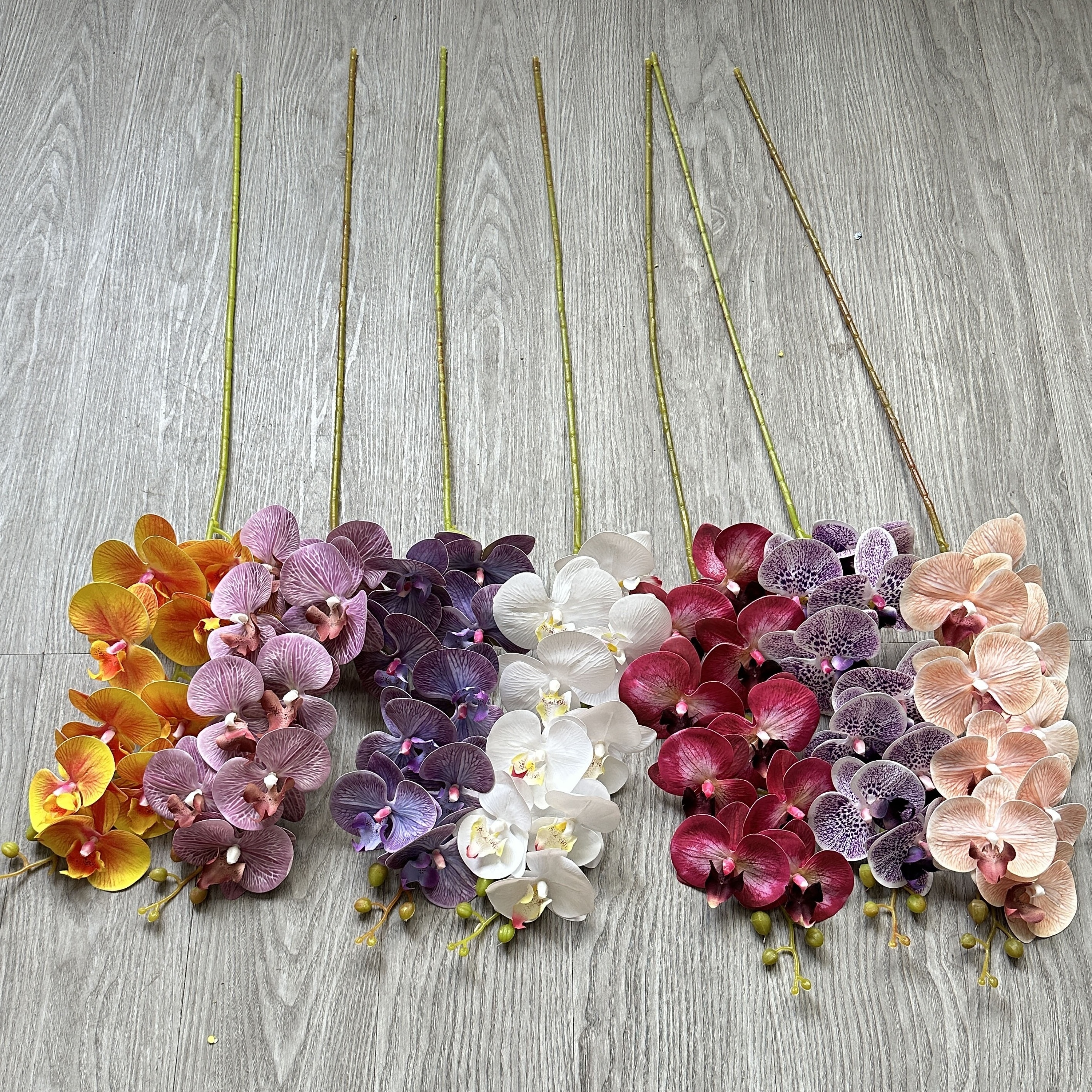 9 Heads Phalaenopsis Orchid Flowers Artificial Decorative Butterfly Orchid For Wedding Party Centerpiece Decor