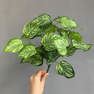 Wholesale Green Bush Artificial Caladium Leaves for Bottoming Leaves Floral Arrangement Home Party Shop Decor