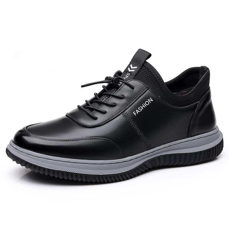 Soft leather upper Water Resistant anti-slip Men's outdoor PU upper walking shoes for autumn men