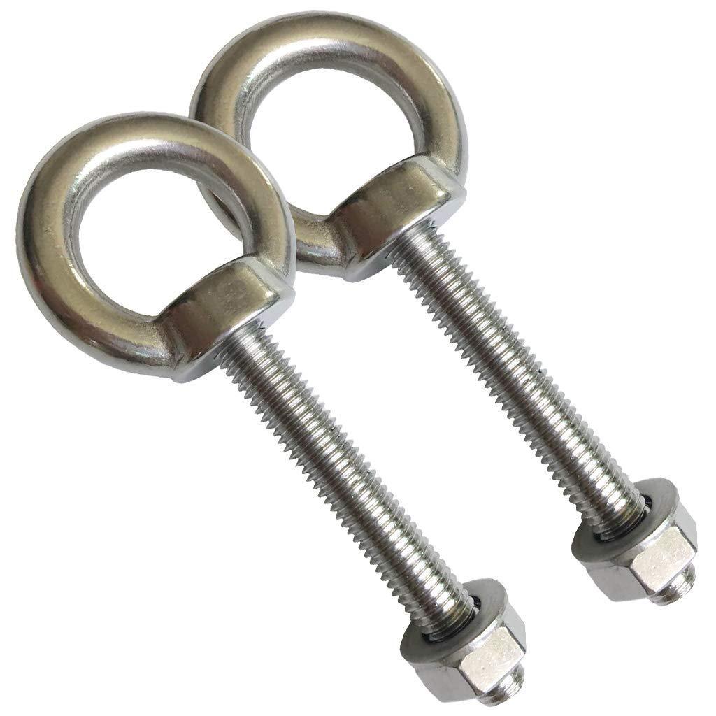 Stainless Steel Eye Bolt,  M10 Shoulder Eye Bolts 3/8