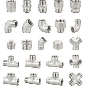 304 Stainless Steel Pipe Fitting304 Threaded3/8" 1/2" 3/4" 11/4" 1"   11/2"  2"  2-1/2"   3"  4" NPT