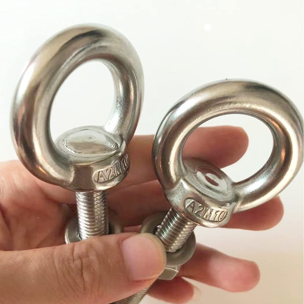 Stainless Steel Eye Bolt,  M10 Shoulder Eye Bolts 3/8