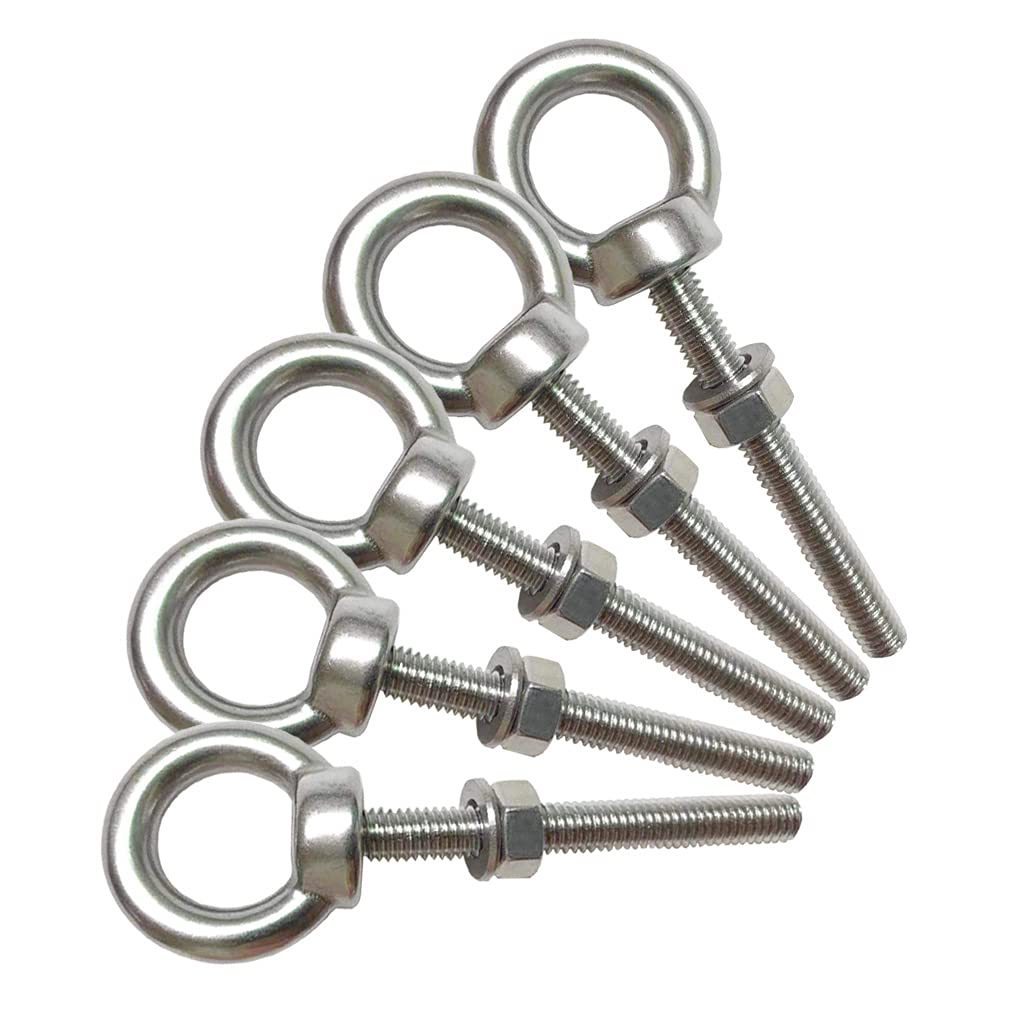 Stainless Steel Eye Bolts, M6 Shoulder Eye Bolt 1/4