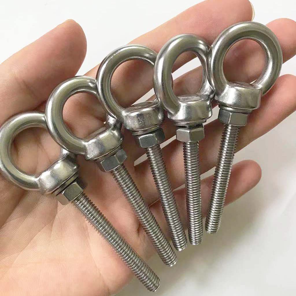 Stainless Steel Eye Bolts, M6 Shoulder Eye Bolt 1/4