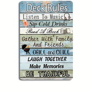 Direct Selling Wall Decoration Deck Rules Metal Signs Vintage Metal Posters Custom Tin Signs