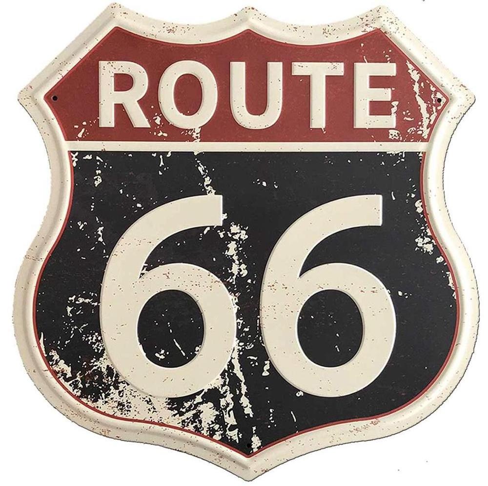 Custom Wholesale Vintage Metal Tin Signs Route 66 Tin Sign For Wall