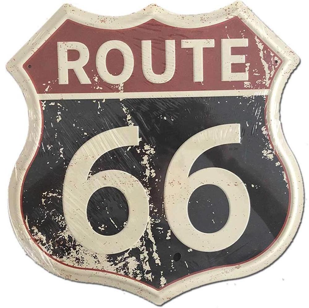 Custom Wholesale Vintage Metal Tin Signs Route 66 Tin Sign For Wall