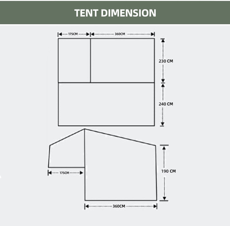 4x4 off road travelling products trailer tent canvas camper  trailer tent without trailer