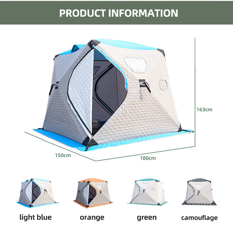 hot sale pop up large insulated winpolar ice fishing bivvy tent