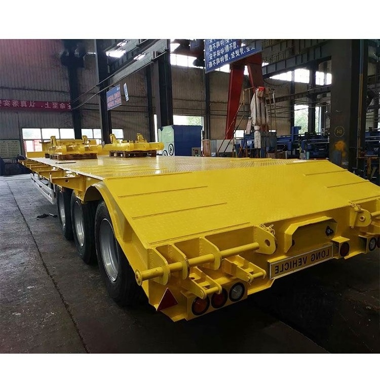 Excavator Lowbed trailer  2 3 4 axle Low bed loader 30 ton 50 60 ton low bed trailer Semi Truck Trailer for sale