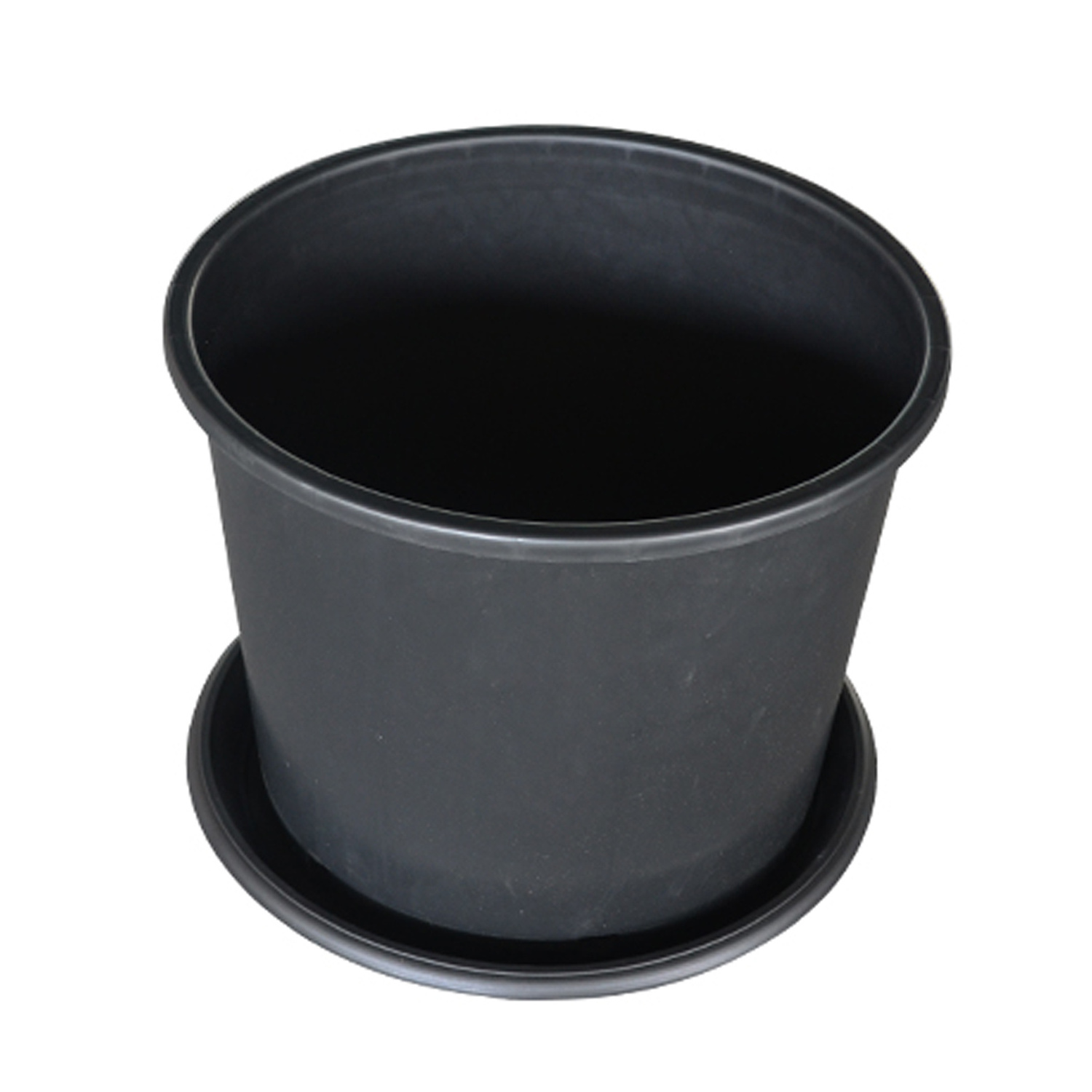 Plastic Plant Pots 1 Gallon Black Flower Pot Modern ABS Garden Plant Grow