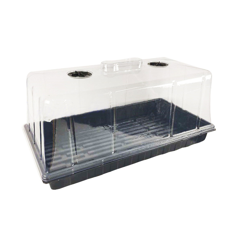 Seed Starter Kit 72 Cell Tray Humidity Domewith two vents Plug Tray Starting Trays for Seedling Germination