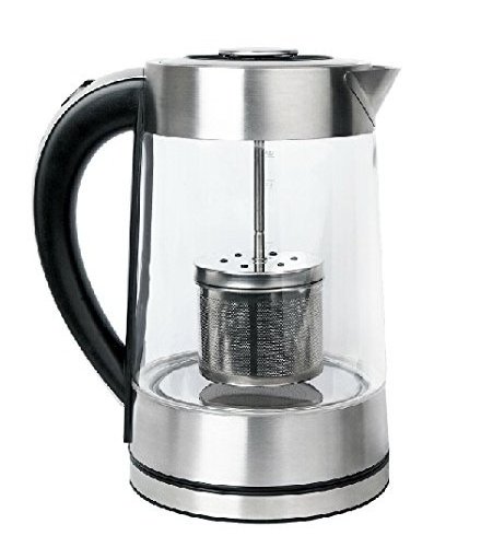 CE GS ROHS LFGB ETCL CB 2 in 1  1.7L Electric Glass tea kettle