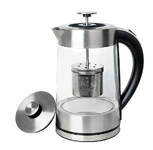 CE GS ROHS LFGB ETCL CB 2 in 1  1.7L Electric Glass tea kettle