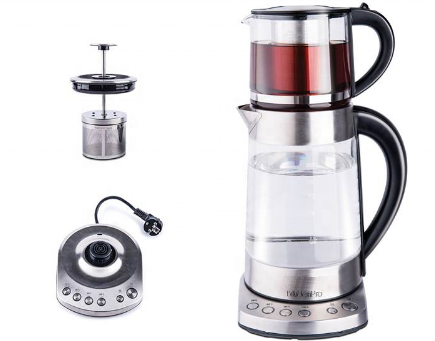 CE RoHS LFGB CB ETL  Digital Electric Turkish Samovar Double  Glass Tea maker