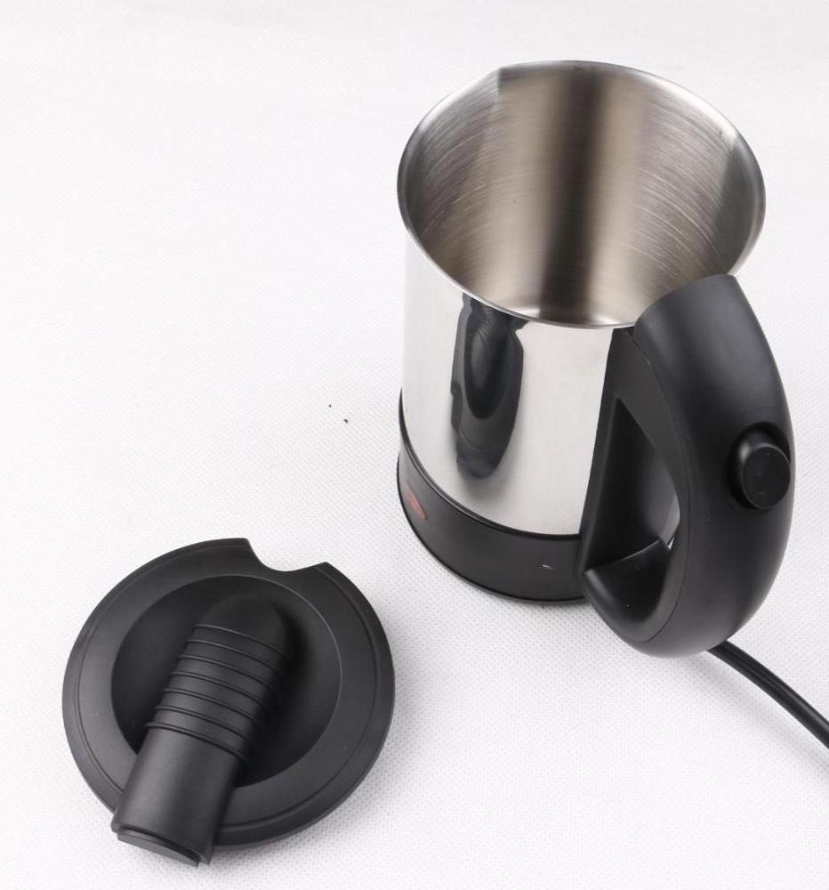 CE GS RoHS CB ETL 0.5L AC/DC Mini car kettle Dual voltage Stainless Steel Electric Travel Kettle