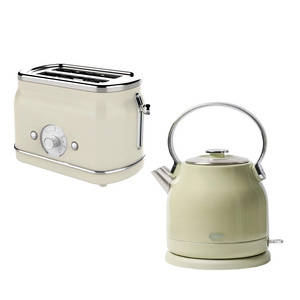 CE GS CB ROHS ETL 2 in 1 Retro Stainless tell Electric Kettle 2 Slice Stainless steel Toaster set