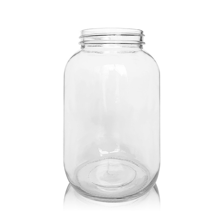 Top Sale 64oz Half Gallon Wide Mouth Big Glass Mason Jar with Plastic Or Metal Lid