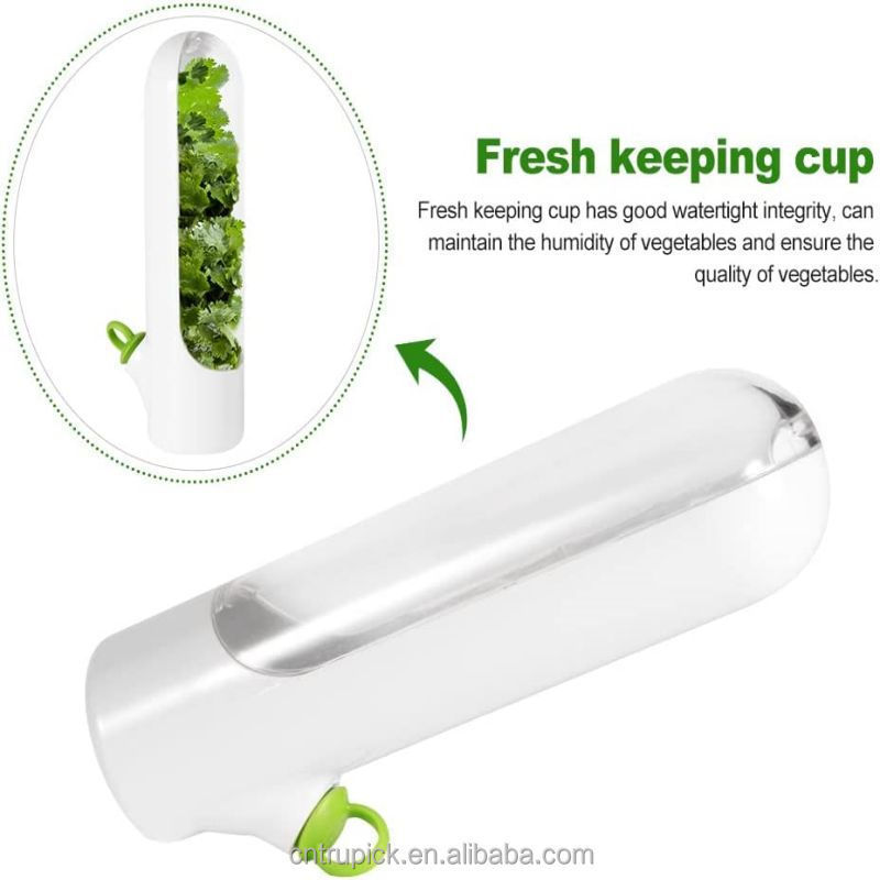 Transparent Herb Storage Container Herb Keeper Kitchen Gadgets Greens Fresh Keeping Vanilla Preservation Cup Herb Saver