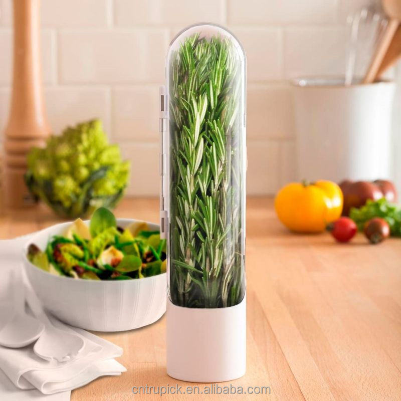 Transparent Herb Storage Container Herb Keeper Kitchen Gadgets Greens Fresh Keeping Vanilla Preservation Cup Herb Saver