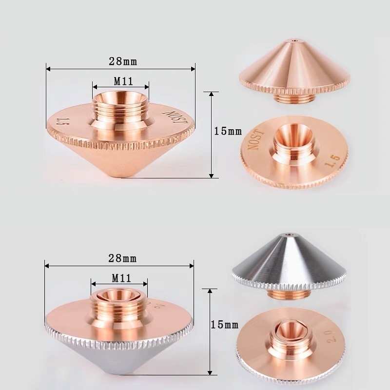 fiber laser cutting head laser nozzles for raytool wsx precitec cutting head copper nozzle