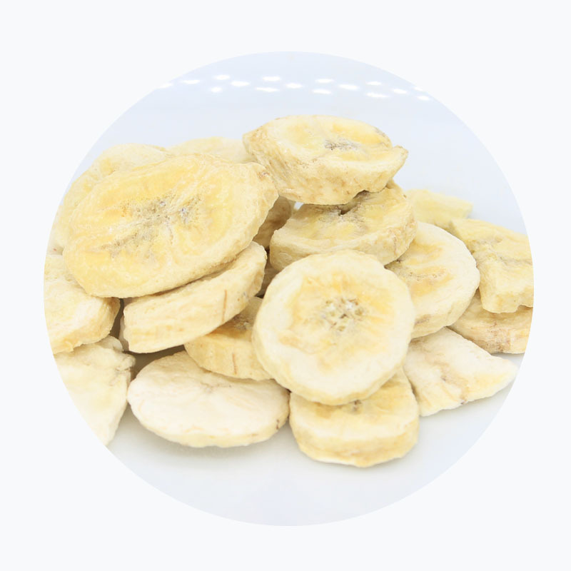 Tasty crispy healthy bulk yellow freeze dried banana sweetened dried banana slices chips