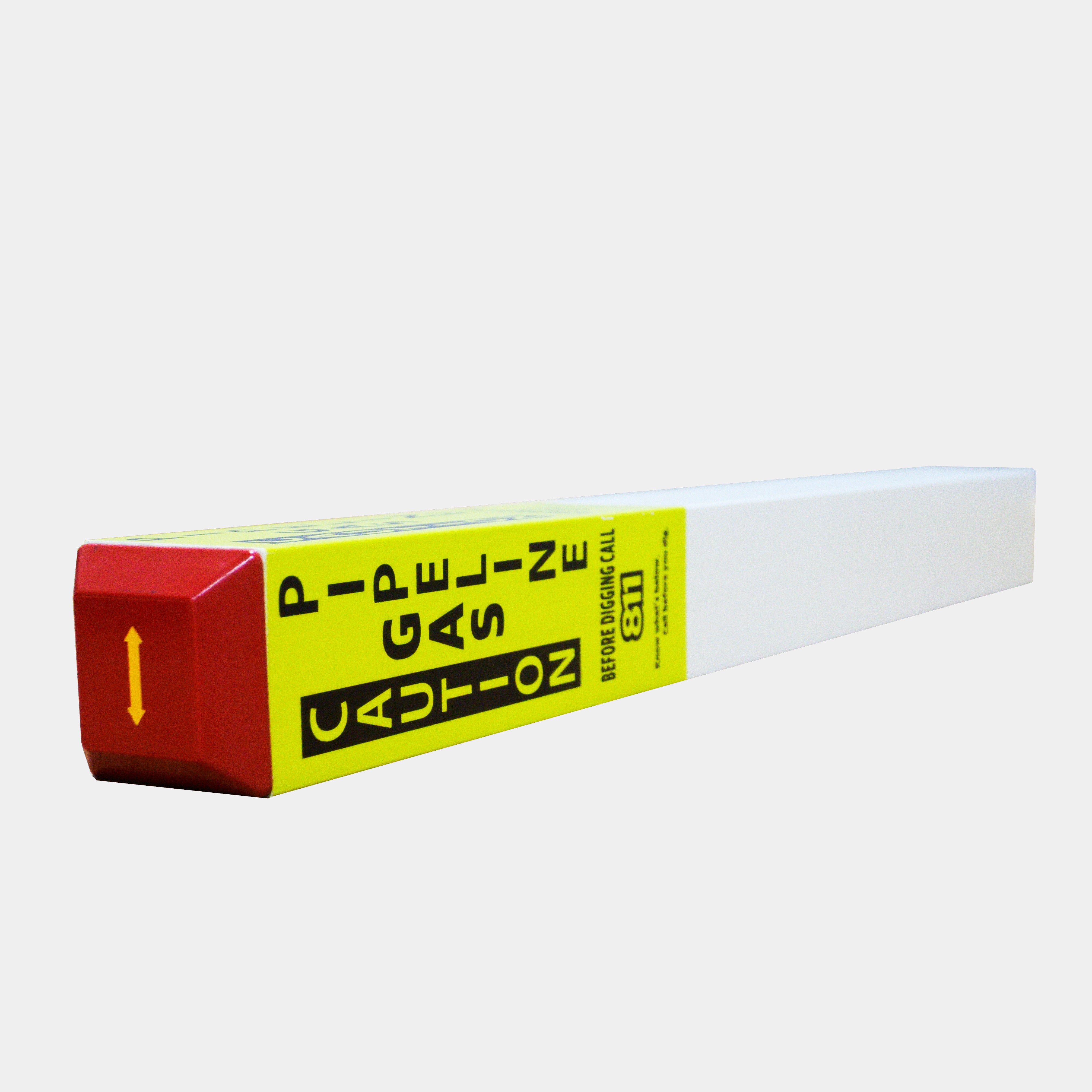 Customized fiberglass FRP Buried Fiber Optic Cable Warning Sign marker post