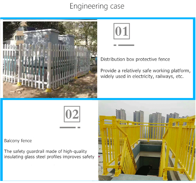 Fiberglass Pultruded profile FRP construction Reinforced beams GRP Pultrusion Rectangular Pipe