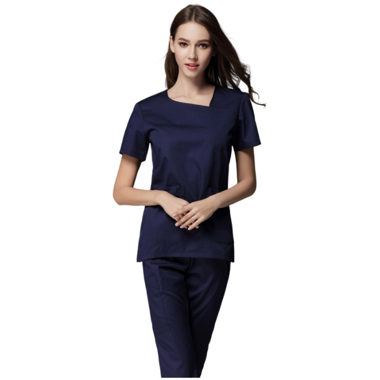 Medical Scrubs Uniforms Sets Women Nurse Fashion Work Suit Hospital Beauty Salon Spa Wear Stretch Slim Fit Uniform